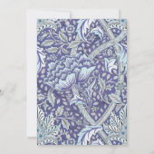 Invitation William Morris Windrush motif floral bleu (Dos)