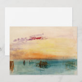 Invitation William Turner - La lagune près de Venise au couch (Devant / Derrière)
