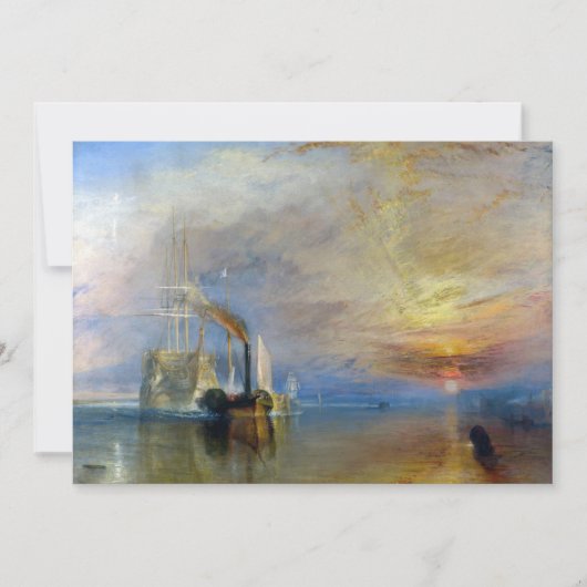 Invitation William Turner - Le Temeraire de combat (Devant)