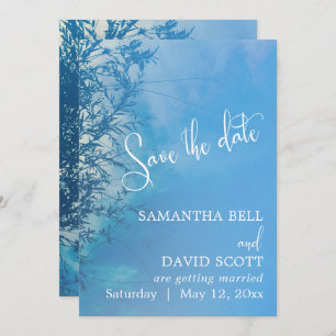 Invitation Willow Ethereal Dreamy Sky Enregistrer la date