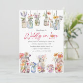 Invitation Willy In Love Fleur sauvage Aquarelle Fête des mar (Debout devant)