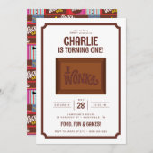 Invitation Willy Wonka & Chocolate Factory Anniversaire (Devant / Derrière)