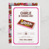 Invitation Willy Wonka & Chocolate Factory Anniversaire (Devant / Derrière)