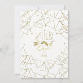 Invitation WILONE Gold & White Boho 1er anniversaire N'IMPORT (Dos)