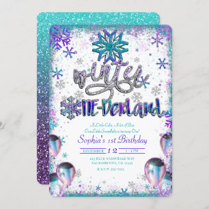 Invitation Winder One derland Wonderland 1er anniversaire fêt