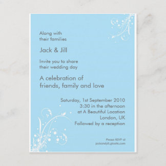 Invitation Windwhisp (Bleu clair) 4,25x5,25