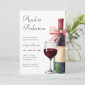 Invitation Wine Aged To Perfection 50th Birthday Party (Debout devant)