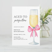 Invitation Wine Aged To Perfection 60th Birthday Party (Debout devant)