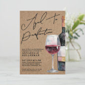Invitation Wine Aged To Perfection Adult Birthday Party (Debout devant)