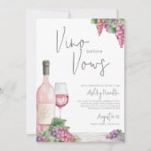Invitation Wine Bachelorette Vino Vows Girls Week-end (Devant)
