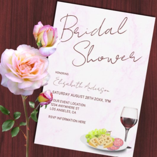 Invitation Wine & Charcuterie Bridal Shower