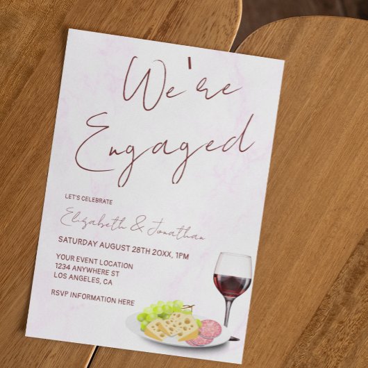 Invitation Wine & Charcuterie Engagement Party