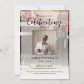 Invitation Wine Connoisseur Celebration of Life Photo Funeral (Devant)