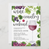 Invitation Wine Country Weekend Bachelorette Party (Devant)