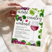 Invitation Wine Country Weekend Bachelorette Party