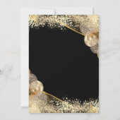 Invitation Wine Glass Gold Confetti Balloons 75th Birthday (Dos)