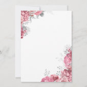 Invitation Wine Glass Pink Roses Bridal Luncheon (Dos)