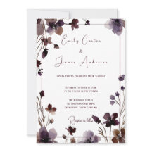 Wine Red Plum Mauve Fall Floral Wedding