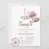 Invitation Wine Tasting Floral Western Bridal Shower  (Devant)