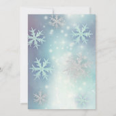 Invitation Winer merveilleux pays Shiny étincelante flocons d (Dos)