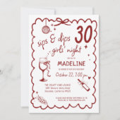 Invitation Winery Girls Night Out Wine Tasting 30th Birthday (Devant)