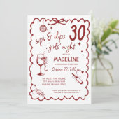 Invitation Winery Girls Night Out Wine Tasting 30th Birthday (Debout devant)