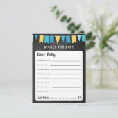 Invitation Wings for Baby Chalkboard Baby shower Card (Debout devant)