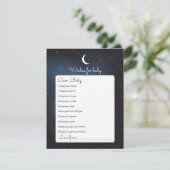 Invitation Wings for Baby shower Game Card (Debout devant)