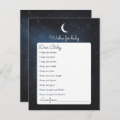 Invitation Wings for Baby shower Game Card (Devant / Derrière)