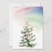 Invitation Winter Animals Aurora Bow Coquette Gir Baby Shower (Dos)