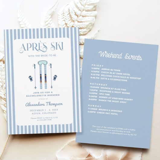 Invitation Winter Apres Ski Bachelorette Party