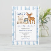 Invitation Winter Arctic Baby It’s Cold Outside Baby Shower (Debout devant)