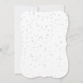 Invitation Winter Argent Rose Bleu Flocons de neige SWEET 16 (Dos)