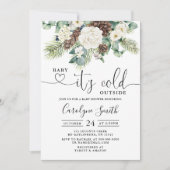 Invitation Winter Baby son froid dehors Baby shower (Devant)