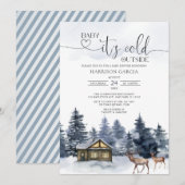 Invitation Winter Baby son froid dehors Baby shower (Devant / Derrière)
