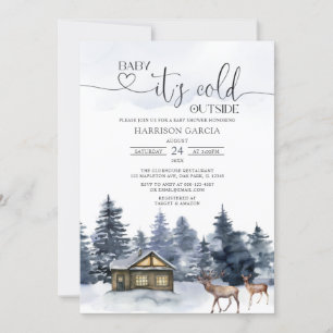 Invitation Winter Baby son froid dehors Baby shower