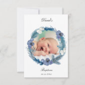 Invitation winter Baptism small thank you cards  (Devant)