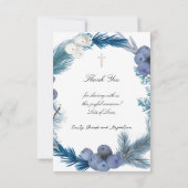 Invitation winter Baptism small thank you cards  (Dos)
