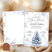 Invitation Winter Blue Baby Sprinkle Boy Baby Shower