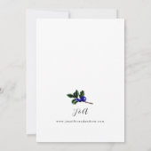 Invitation Winter Blue Berries & Pine Mariage de verdure (Dos)