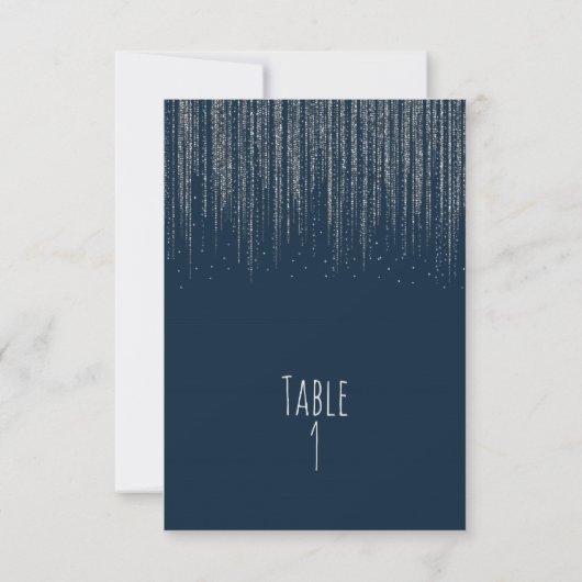 Invitation Winter Blue & Silver Sparking Ice Lights Table (Dos)