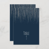 Invitation Winter Blue & Silver Sparking Ice Lights Table (Devant / Derrière)