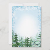 Invitation Winter Blue Snowflakes Onederland 1er anniversaire (Dos)