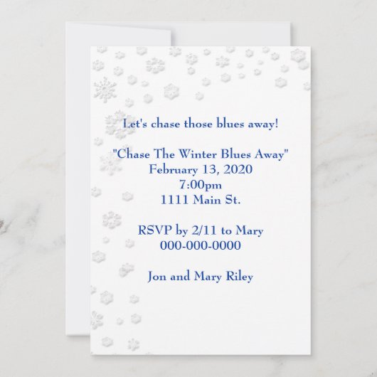 Invitation Winter Blues Party (Dos)