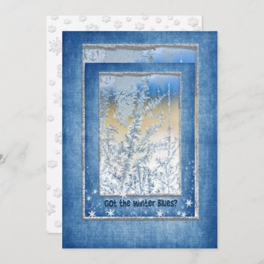Invitation Winter Blues Party (Devant / Derrière)