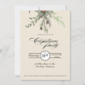 Invitation Winter Botanicals Christmas Party Foliage Party (Devant)