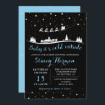 Invitation Winter Boy Baby Son froid dehors Baby shower bleu<br><div class="desc">Winter Boy Baby Son Froid Extérieur Blue Baby shower Invitation</div>