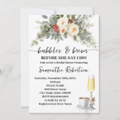 Invitation Winter Bubbles & Brews Coffee Bridal Shower (Devant)