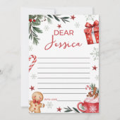 Invitation Winter Cocoa Birthday Dear Card (Devant)