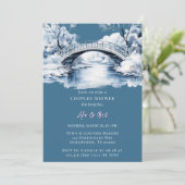 Invitation Winter Country Water Stream Bridge Couples Douche (Debout devant)